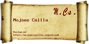 Mojses Csilla névjegykártya